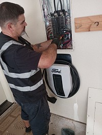 80A Ford Lightning EV charger Install Tesla level 3