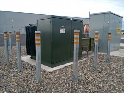 Bollards transformer pad