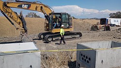 PGE vault with excavator