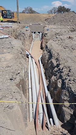 Underground trench for pge